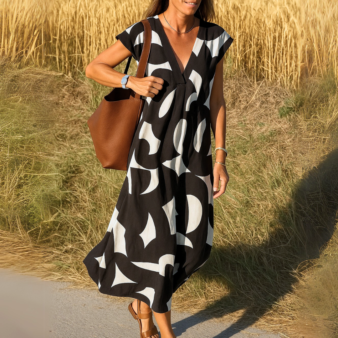 Magda™ | Vestido fluido con escote en V