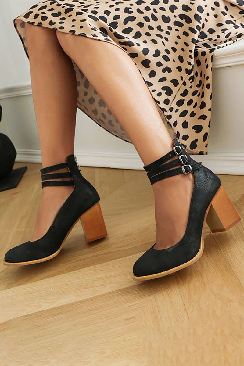 Casilda™ | Sandalias lisas con tira en el tobillo y suela gruesa