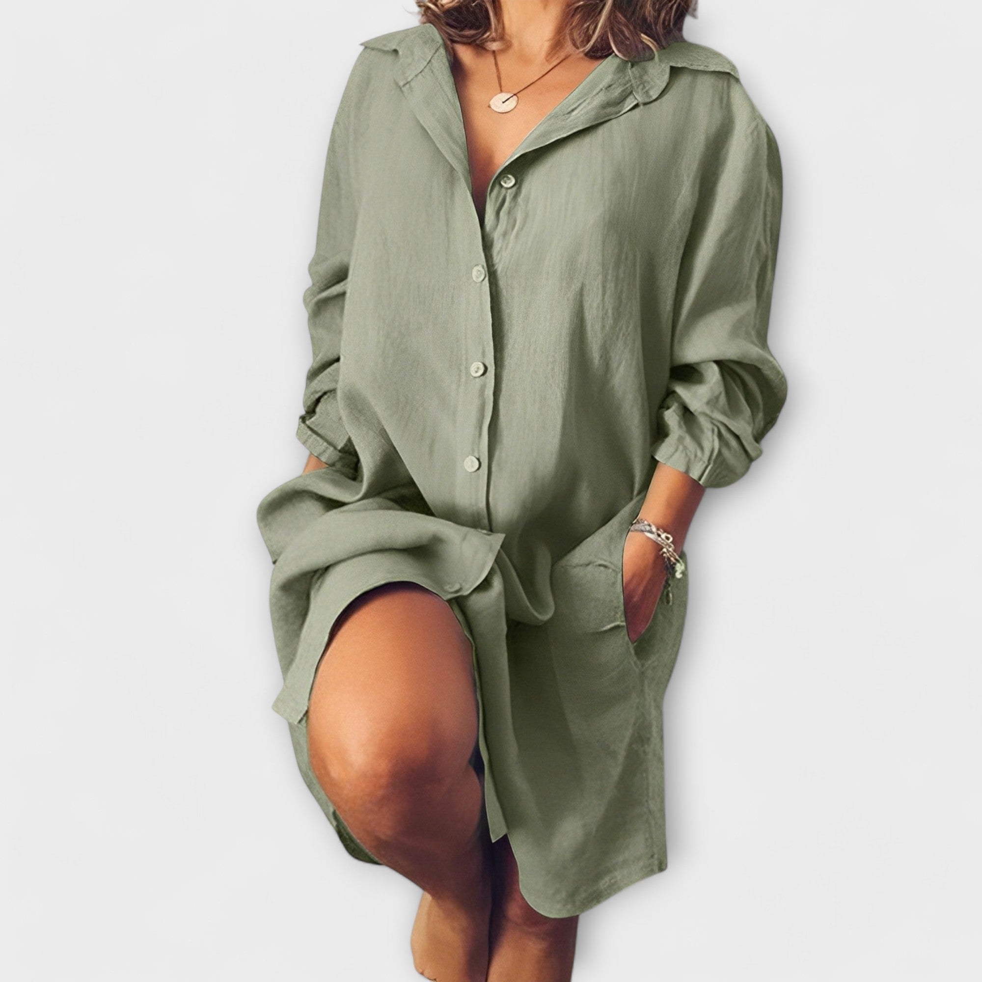 Clara™ | Blusa casual de lino