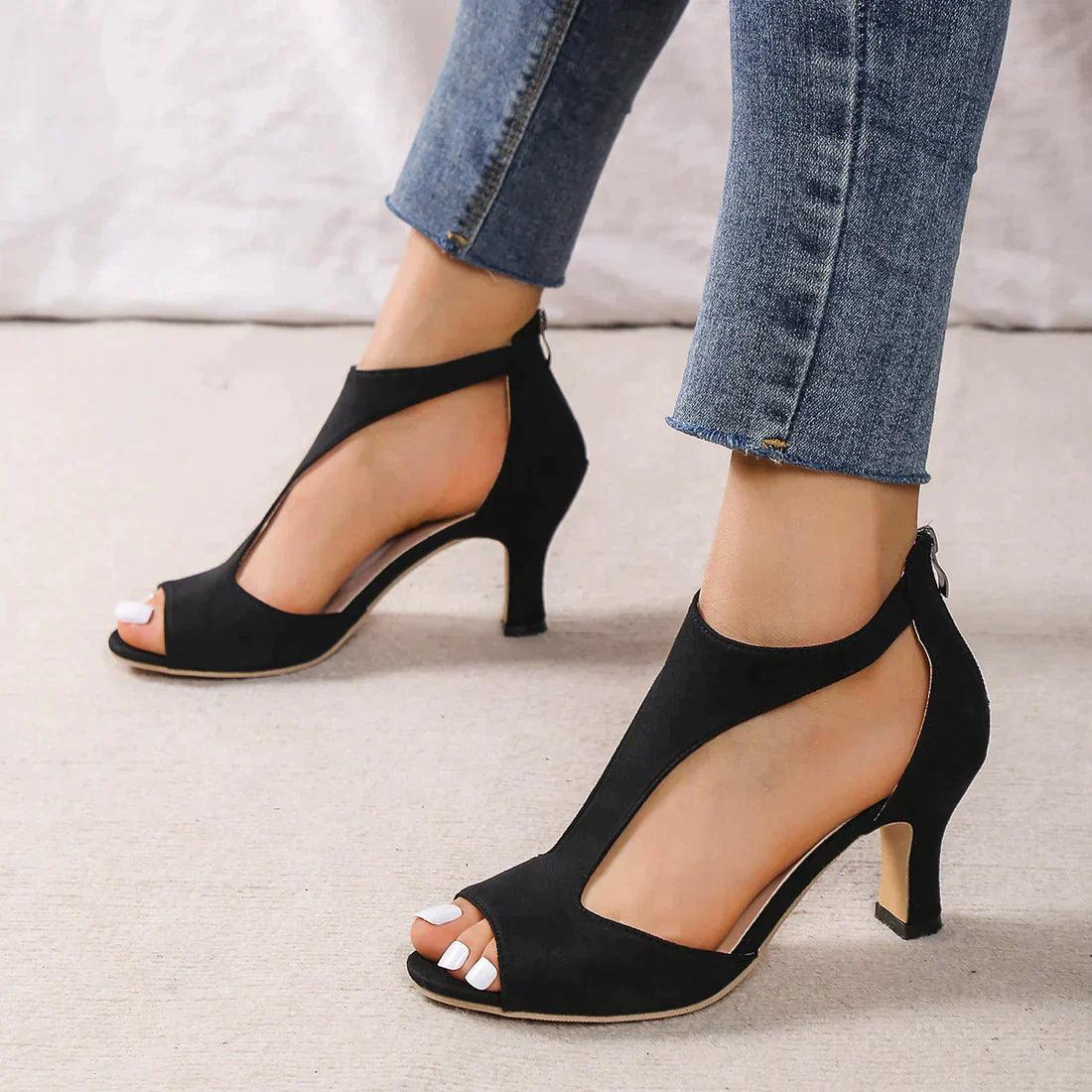 Camila™ | Sandalias de Tacón Alto con Punta Descubierta