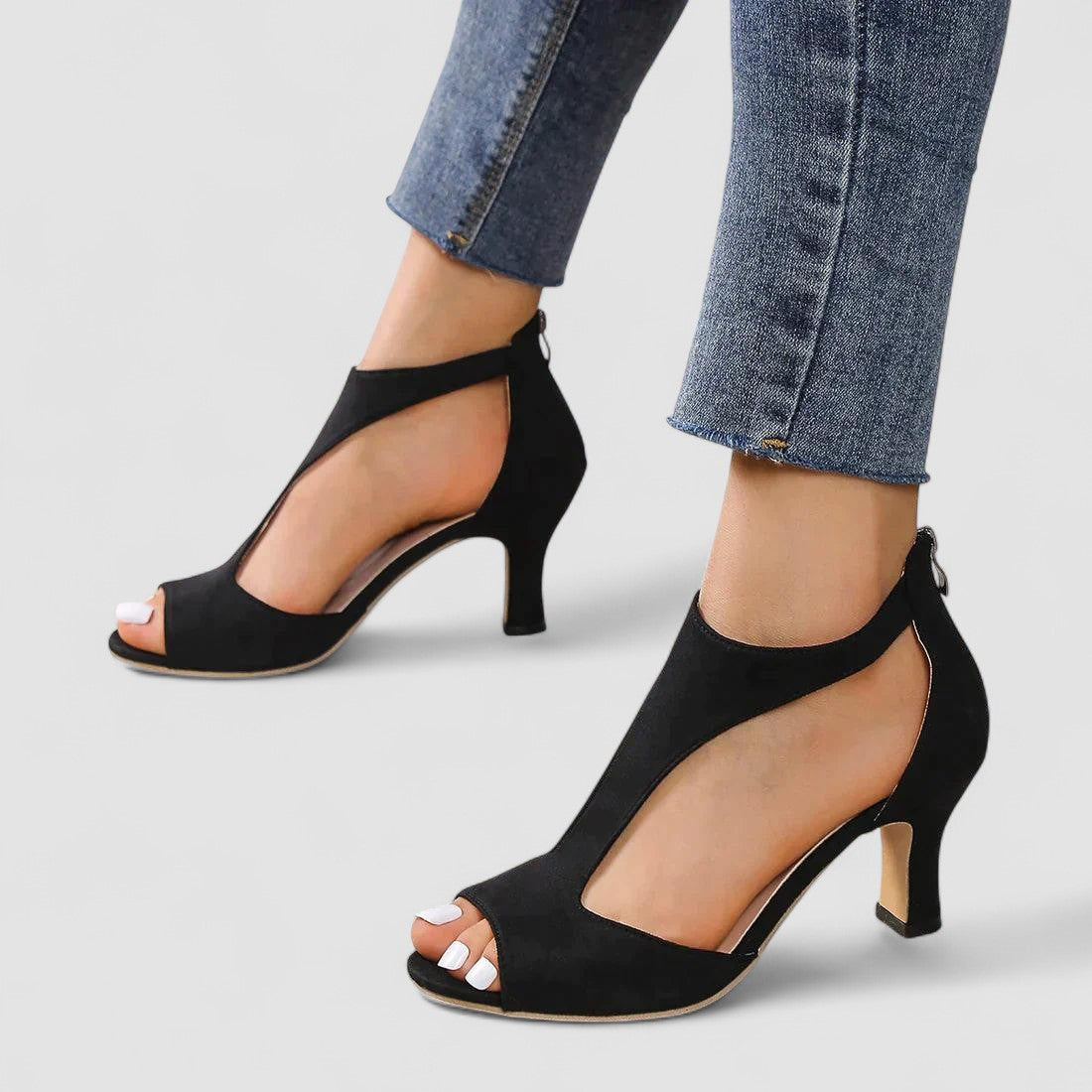 Camila™ | Sandalias de Tacón Alto con Punta Descubierta