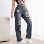 Maria™ | Jeans Rasgados Cintura Alta