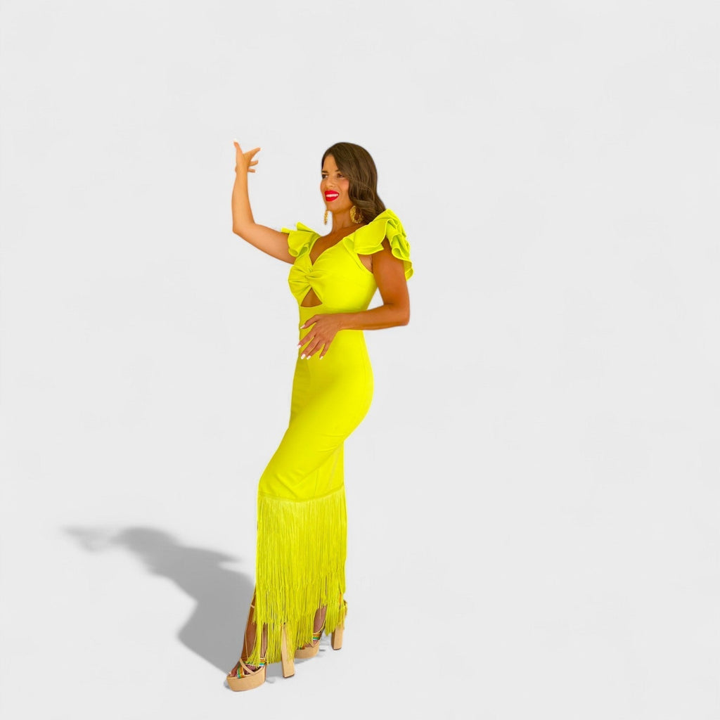 Lucía™ | Vestido flamenco néon