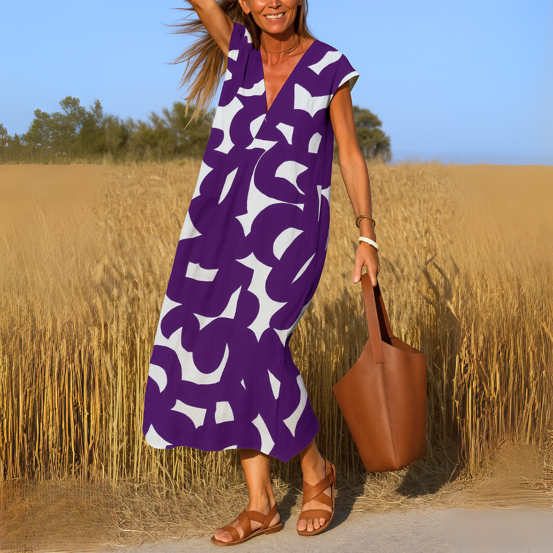 Magda™ | Vestido fluido con escote en V