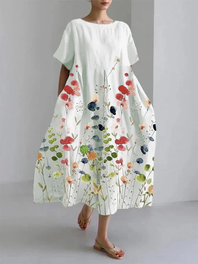 LILIANA™ | Vestido largo casual con libertad de movimiento y estilo floral para los días de verano