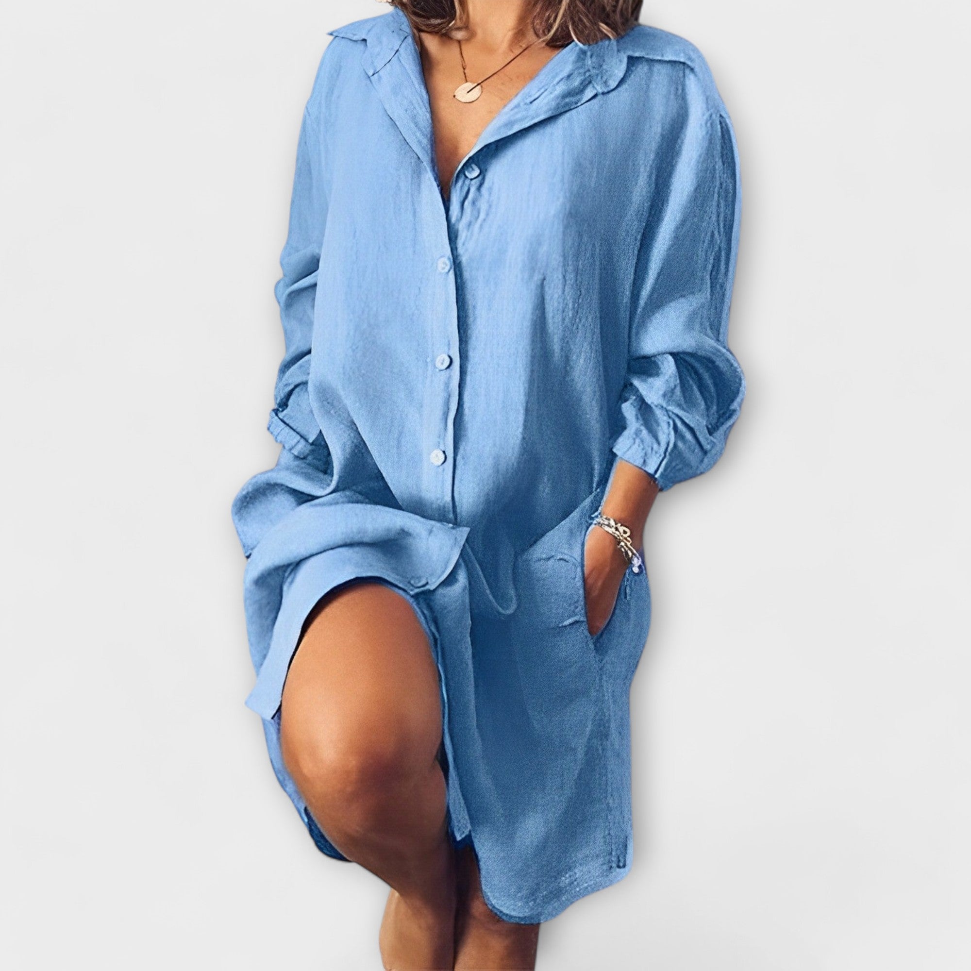 Clara™ | Blusa casual de lino