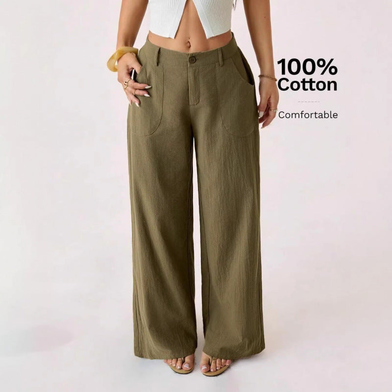 Liliana™ | Pantalones de Lino Naturales