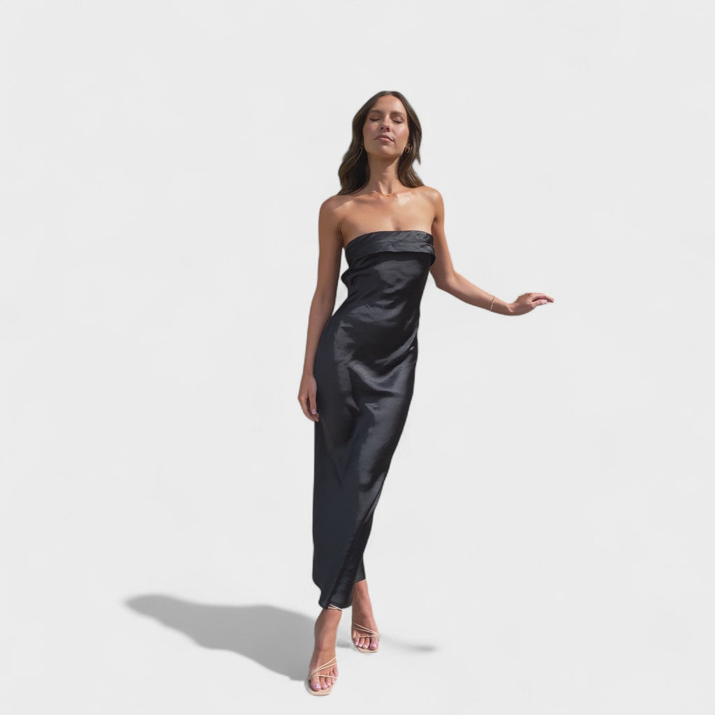 Carmen™ | Vestido de satén sin mangas