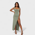 Sarella™ | Vestido largo con espalda descubierta y lazo