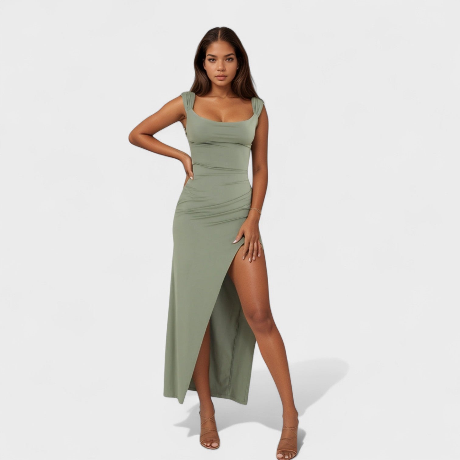 Sarella™ | Vestido largo con espalda descubierta y lazo