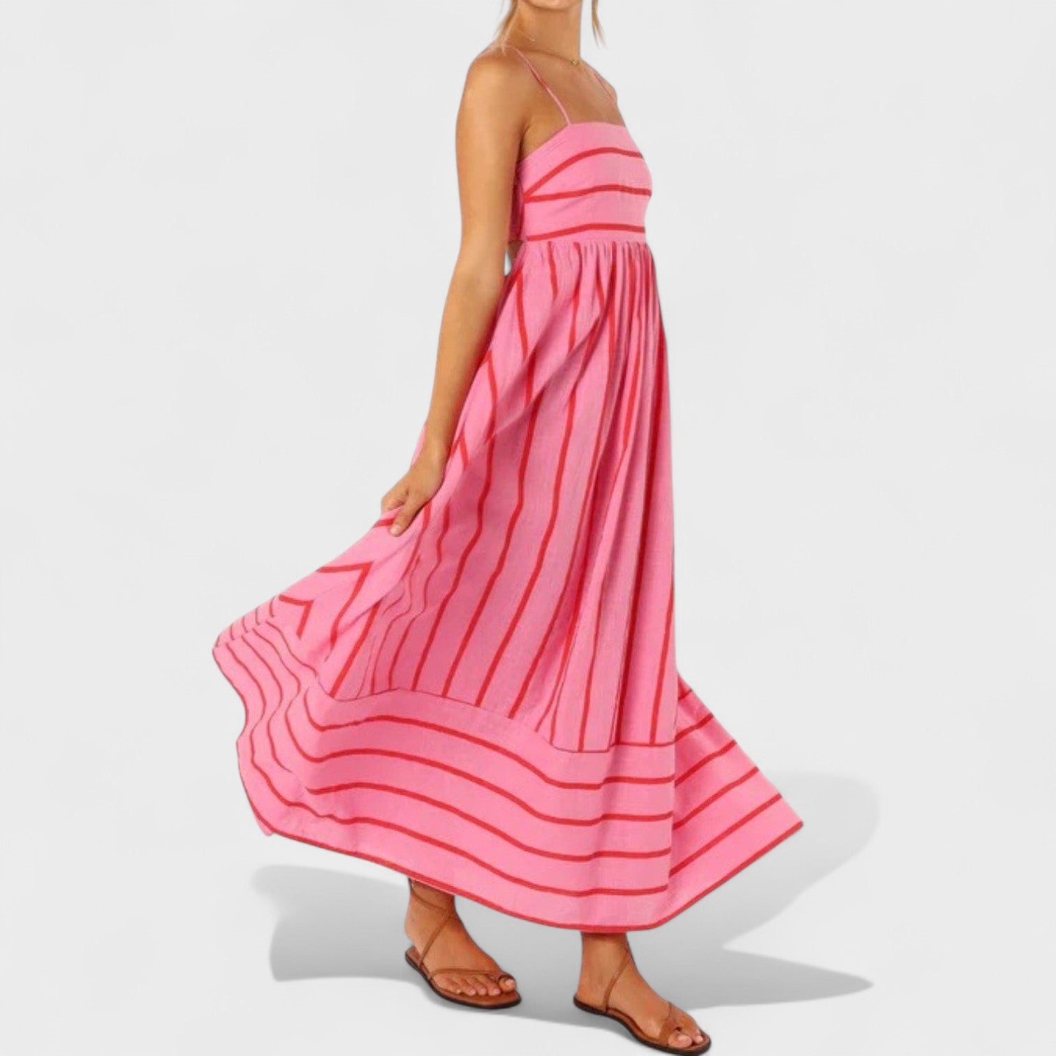 Isabel™ | Vestido largo a rayas