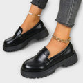 Calista™ | Mocasin para mujer con diseño ortopédico y cuña de satén