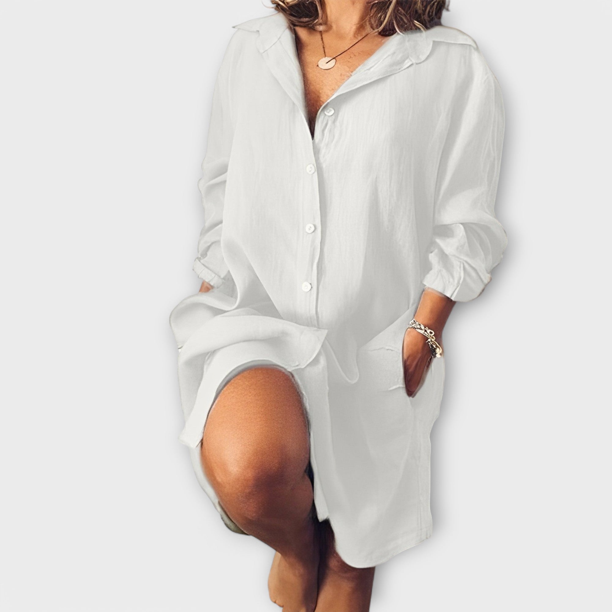 Clara™ | Blusa casual de lino