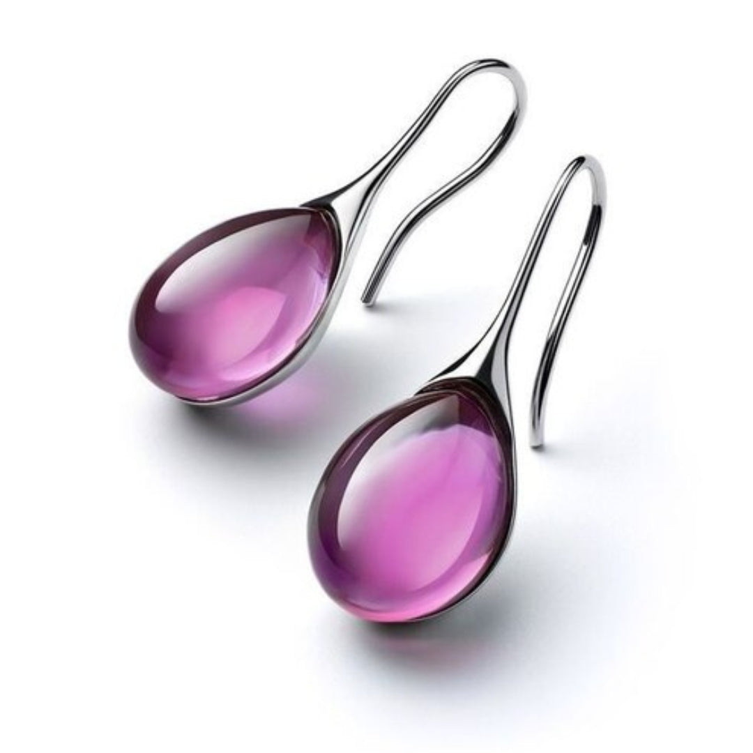 CristalLux Pendientes Gota Oro Plata - Elegancia Brillante