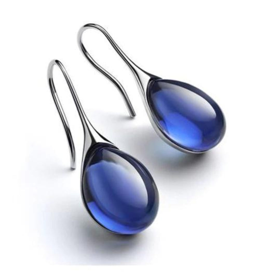 CristalLux Pendientes Gota Oro Plata - Elegancia Brillante