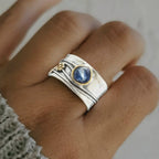 Anillo Bohemio de Meditación con Piedra Preciosa - Paz