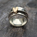 Amor | Anillo Único Oro Plata Vintage
