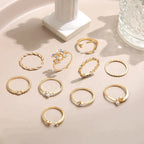BrilhoLuxo 10 Anillos Bohemios Plata Oro - Sofisticado