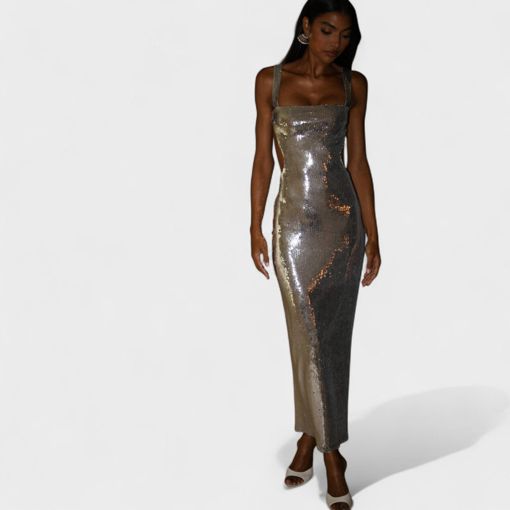Vestido de gala Sparkle Silver™ | Edición de noche