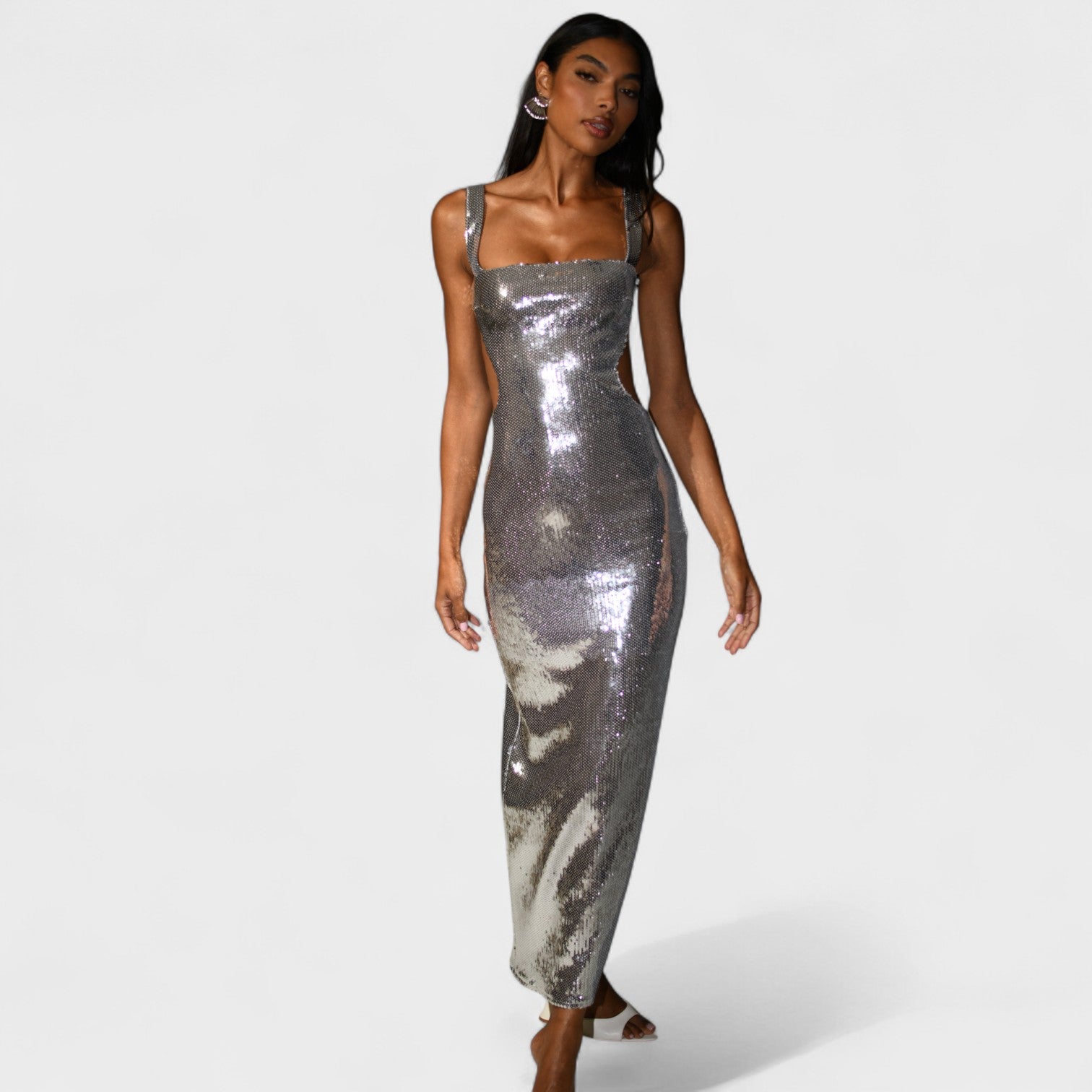 Vestido de gala Sparkle Silver™ | Edición de noche