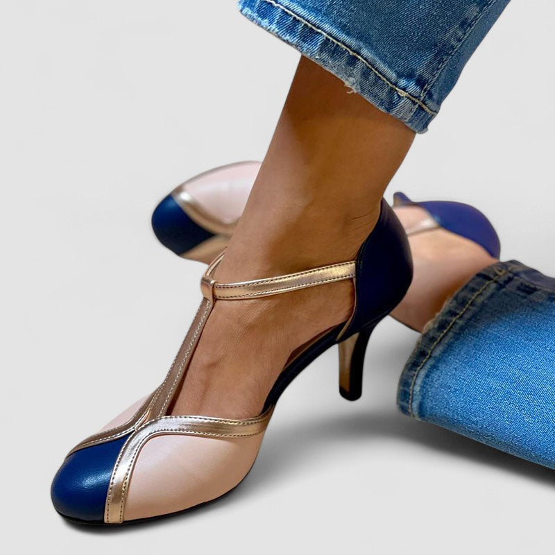 Alessia™ | Zapatillas de tira en T coloridas y cómodas con puntera redonda