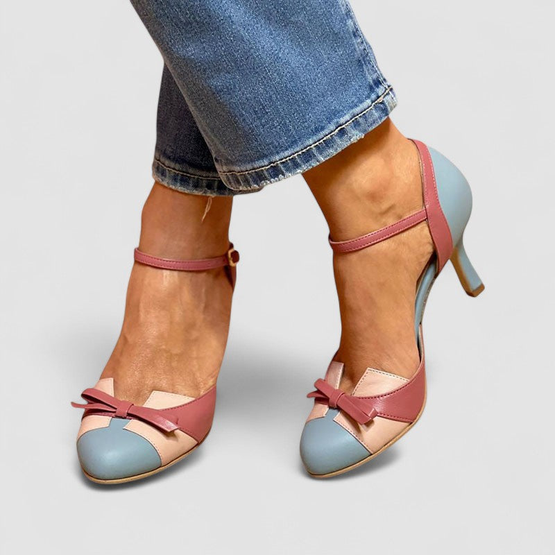 Bellarosa™ | Sandalias coloridas con nudo y tiras, con puntera redonda