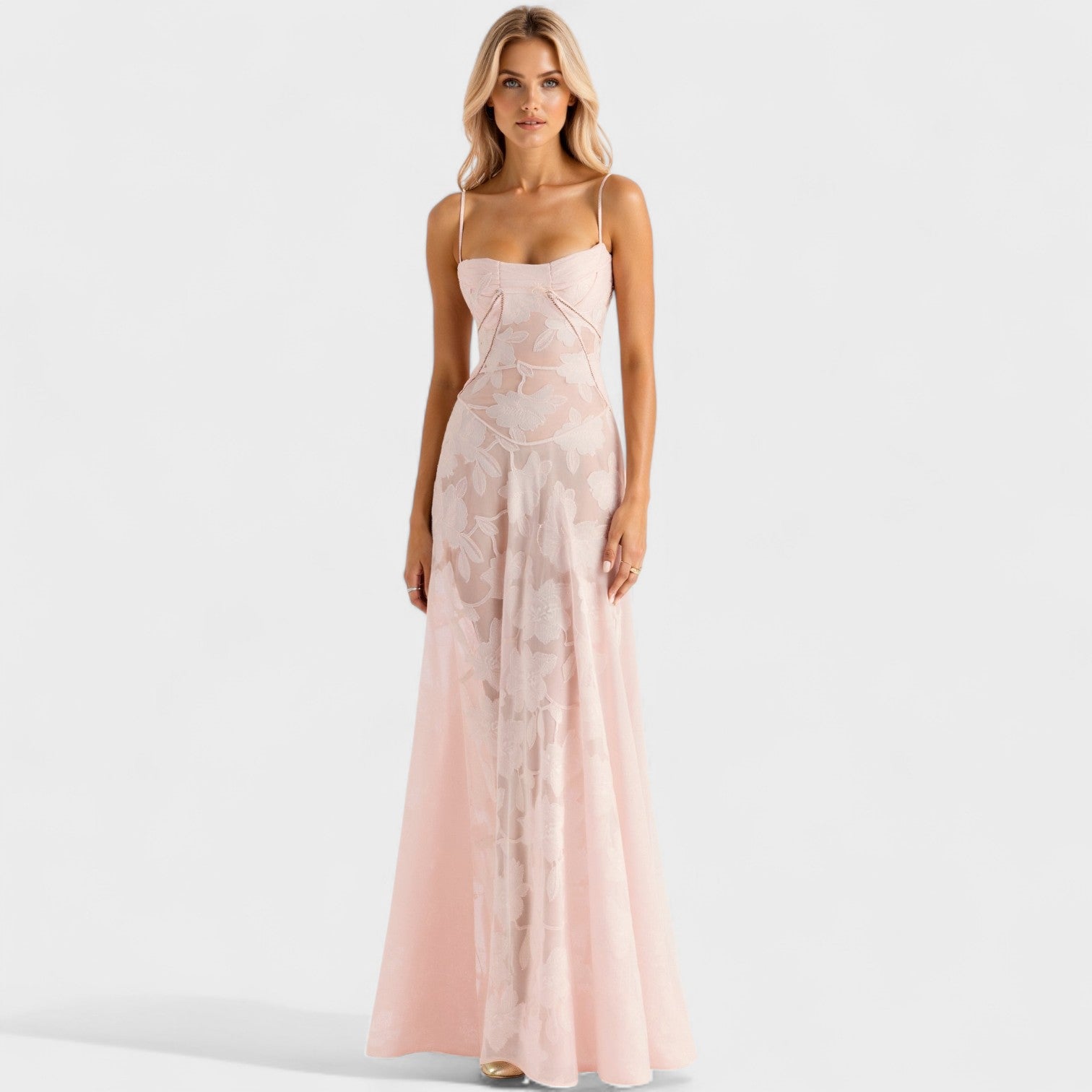 Verona™ | Vestido maxi de encaje floral