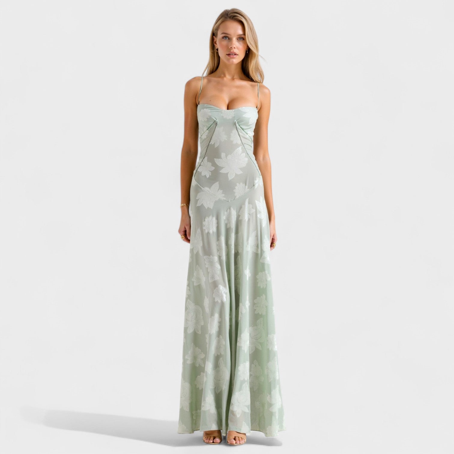 Verona™ | Vestido maxi de encaje floral