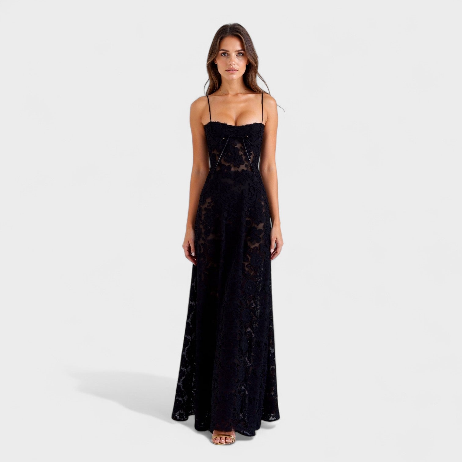 Verona™ | Vestido maxi de encaje floral