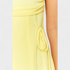 Flossie™ | Vestido maxi amarillo con lazo lateral