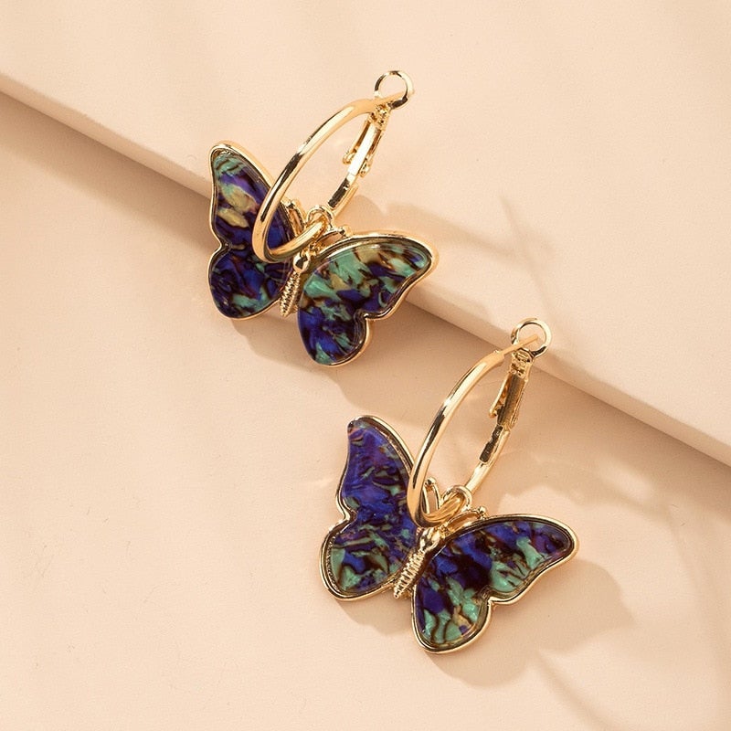 Mariposa | Pendientes Pintados