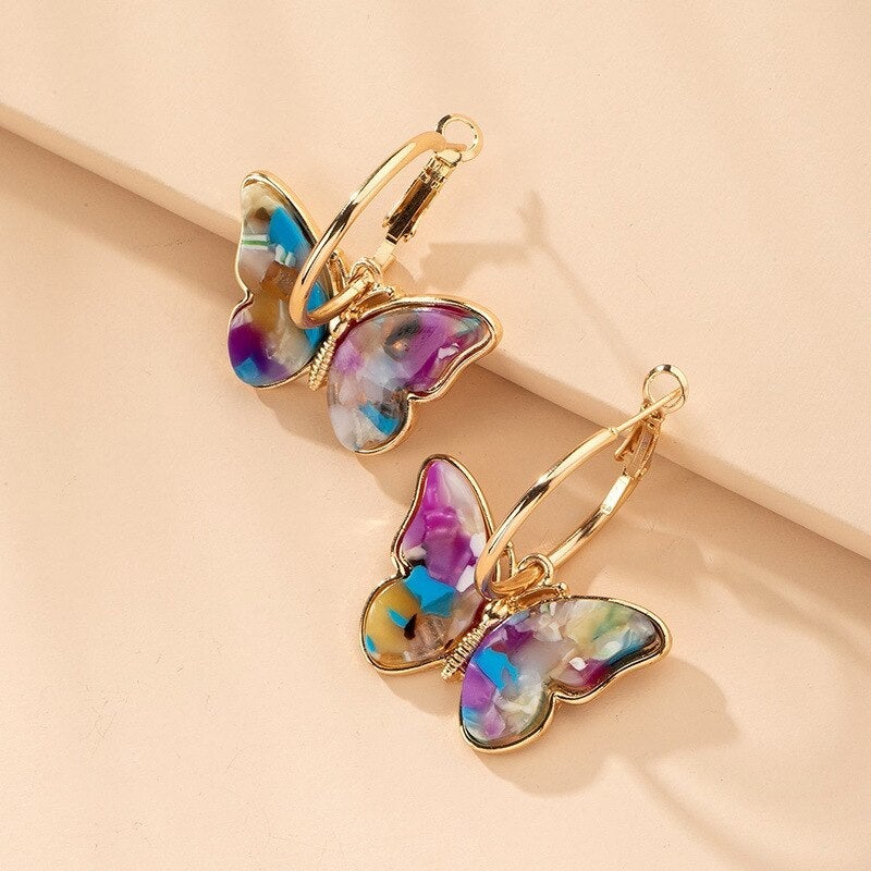 Mariposa | Pendientes Pintados