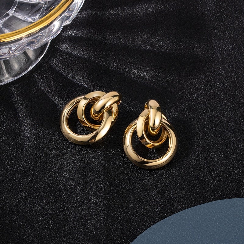 Pendientes De Oro Exclusivos Diseño | Lujoso