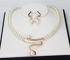 Conjunto de Collar y Pendientes de Perlas - Estilo Único