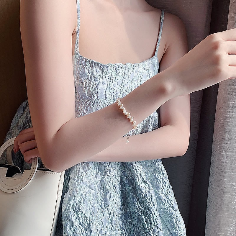 Céline Pulsera Elegante De Perlas - Lujo En El Visual