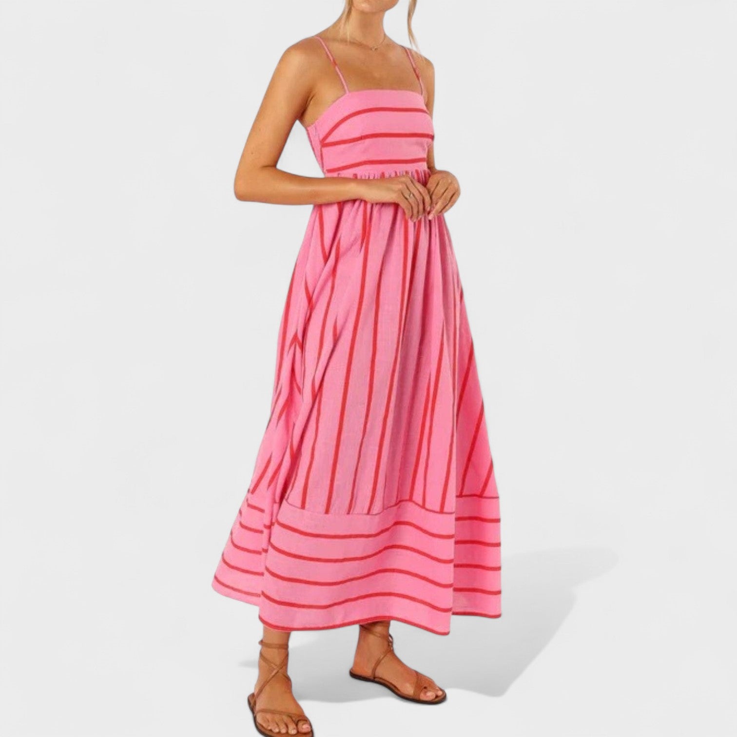 Isabel™ | Vestido largo a rayas