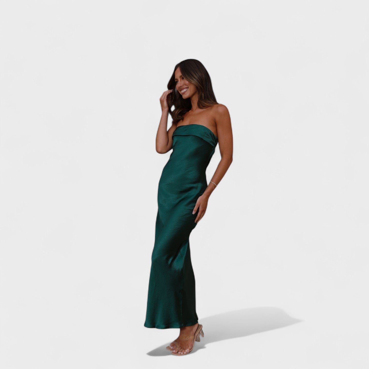 Carmen™ | Vestido de satén sin mangas