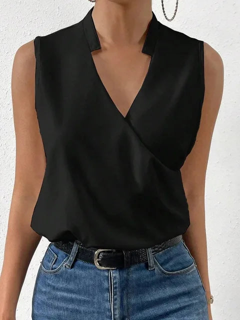 Salete™ | Top suave con escote en V para señora