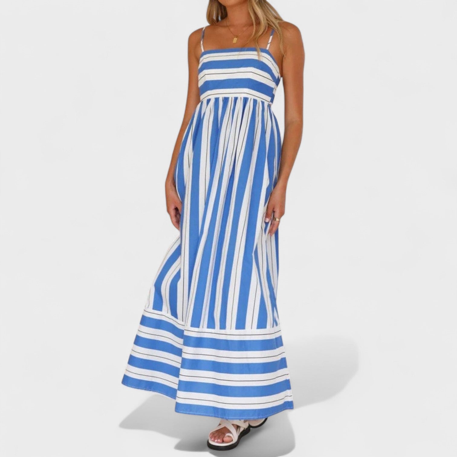 Isabel™ | Vestido largo a rayas