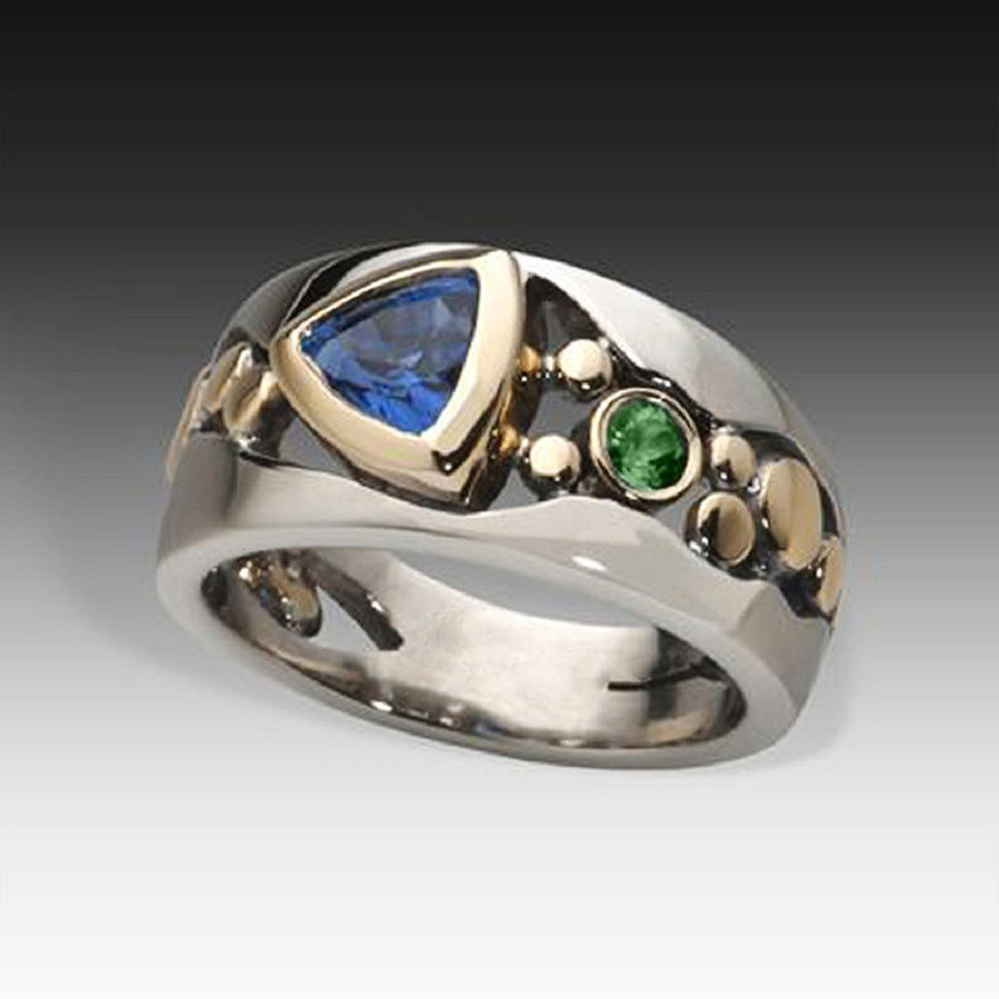 BENEDITA™ | Anillo de Cristal Azul Vintage