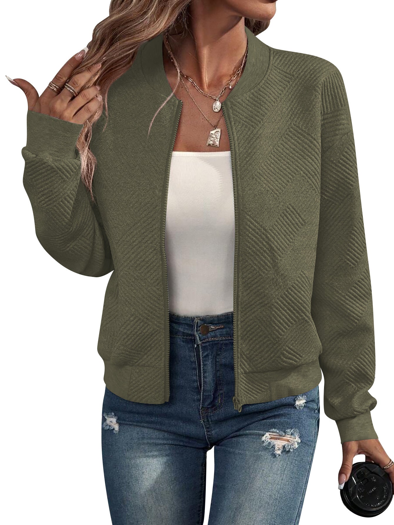 Dora™ | Chaqueta bomber estructurada con cierre