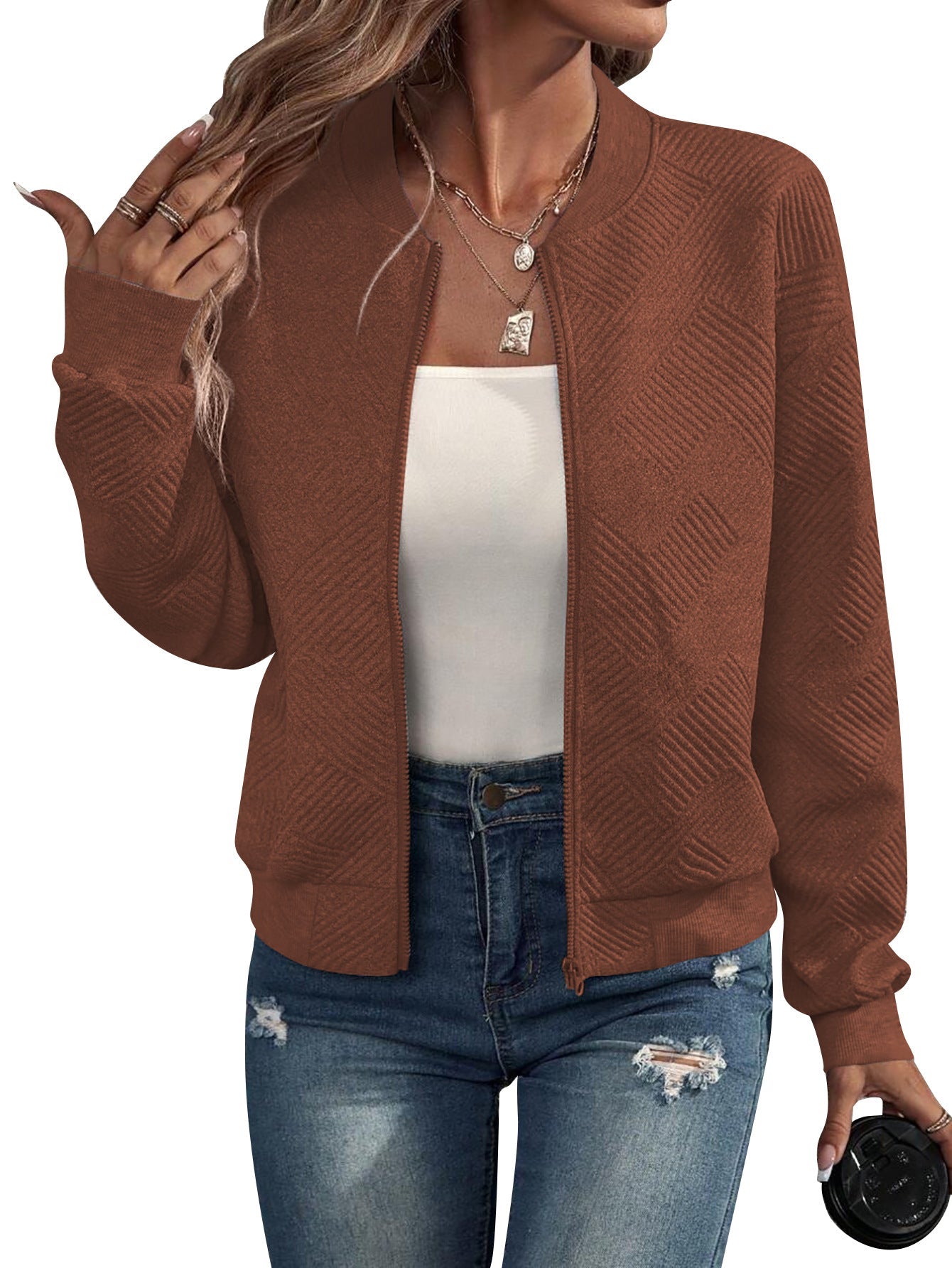 Dora™ | Chaqueta bomber estructurada con cierre