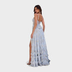 Florencia™ | Vestido largo bohemio con abertura y volantes.