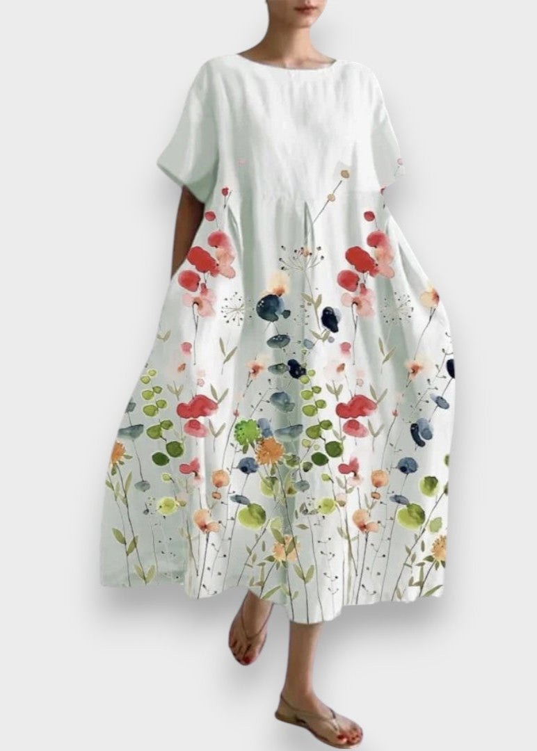 LILIANA™ | Vestido largo casual con libertad de movimiento y estilo floral para los días de verano