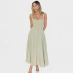 Maribel™ | Vestido Midi con escote cuadrado