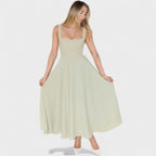 Maribel™ | Vestido Midi con escote cuadrado