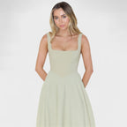 Maribel™ | Vestido Midi con escote cuadrado