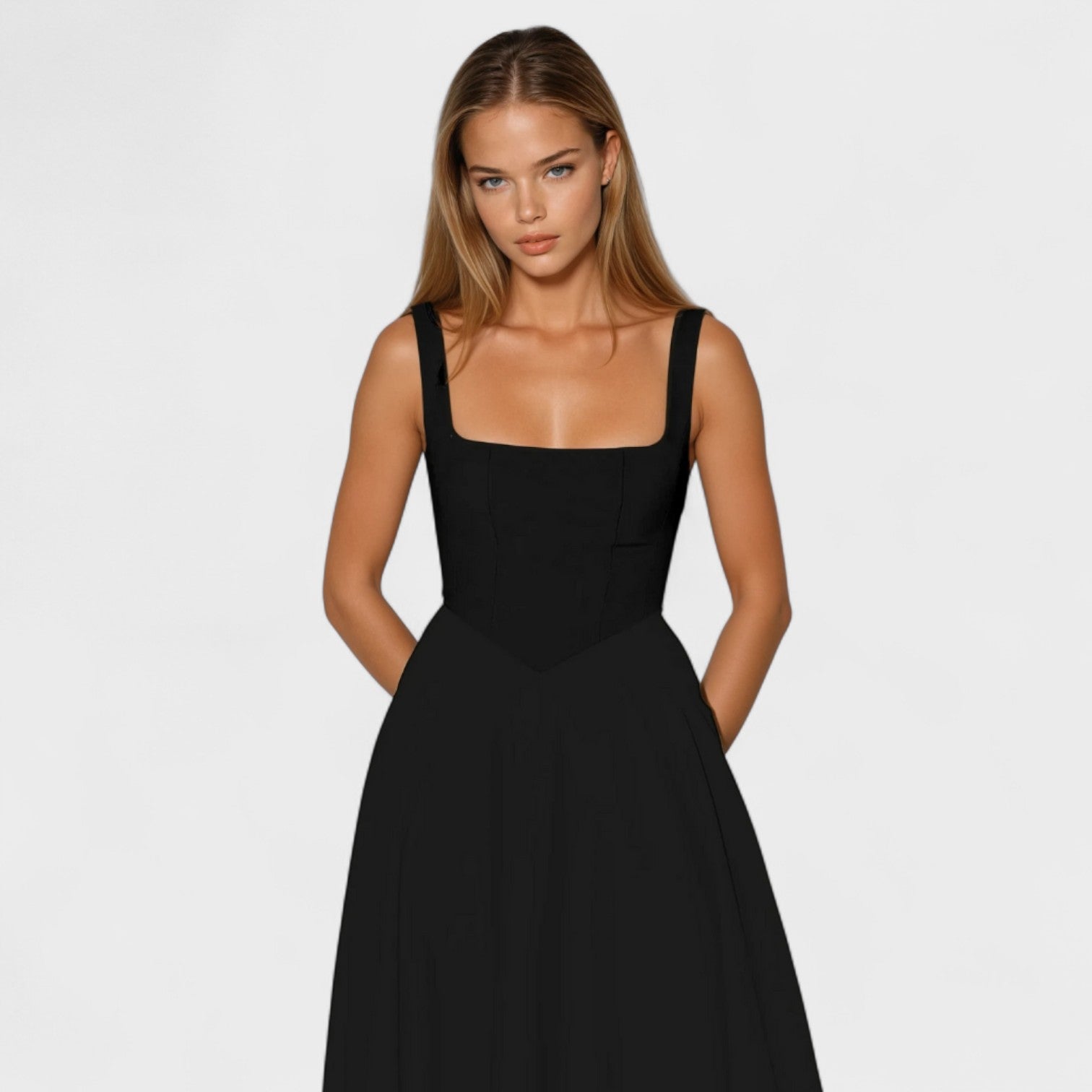 Maribel™ | Vestido Midi con escote cuadrado