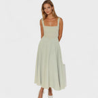 Maribel™ | Vestido Midi con escote cuadrado
