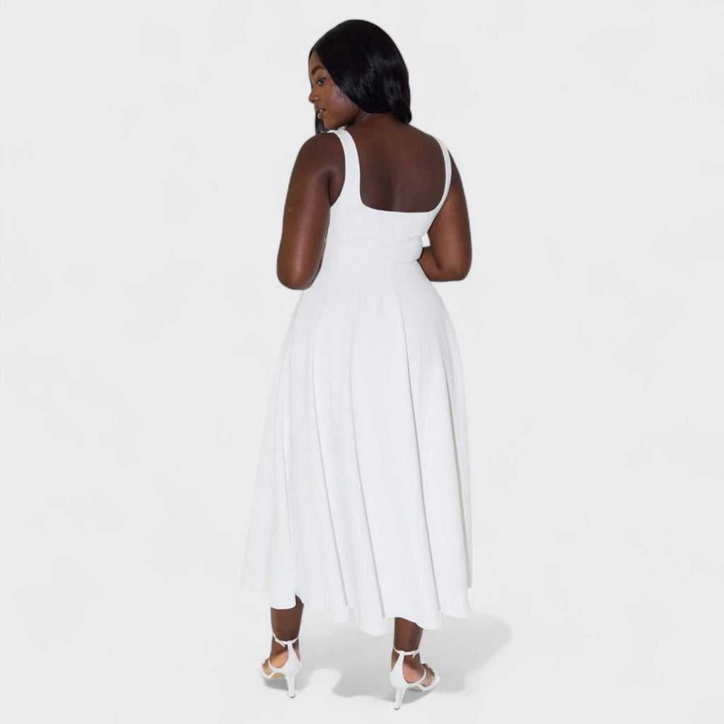 Maribel™ | Vestido Midi con escote cuadrado